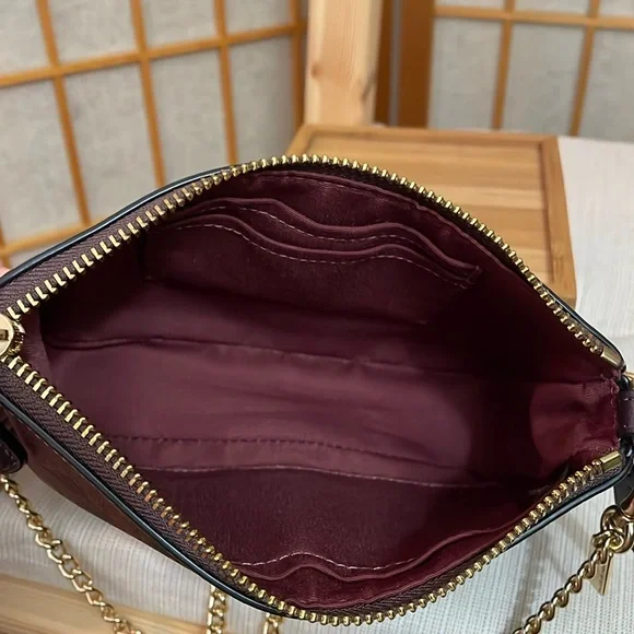 Coach Signature Canvas Nolita 19 in IM/Oxblood Multi - Picture 14 of 16